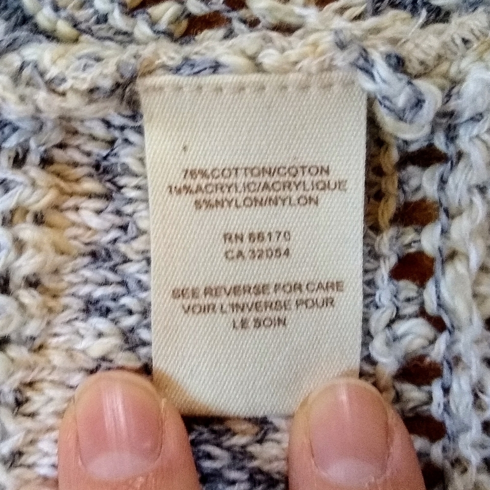 FREE PEOPLE cream blue stripe Grandpa cardigan - Picture 6 of 7